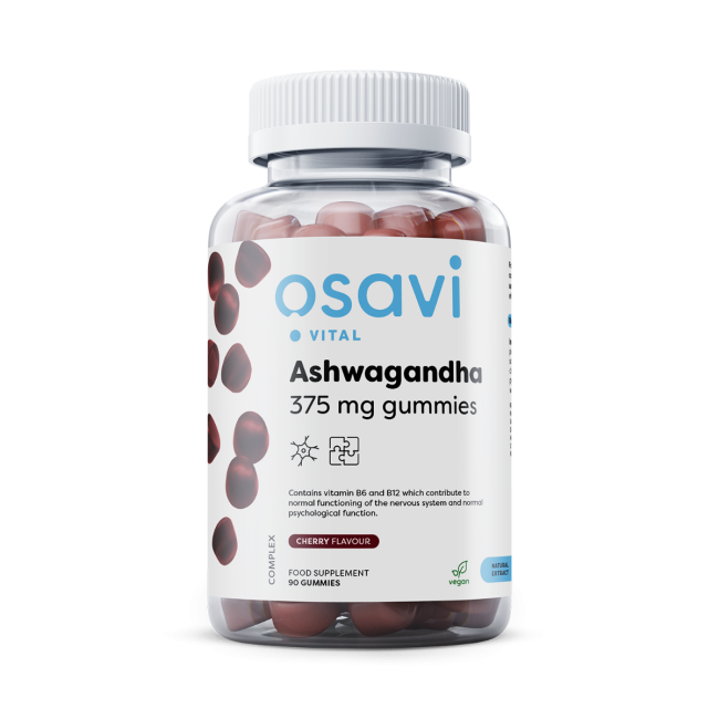 Ashwagandha 375 mg - 90 gomas (sabor cereja)