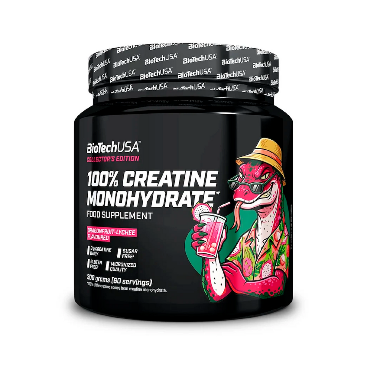 100% Creatina Monohidratada 300g - Sabor Pitahaya y Lichi