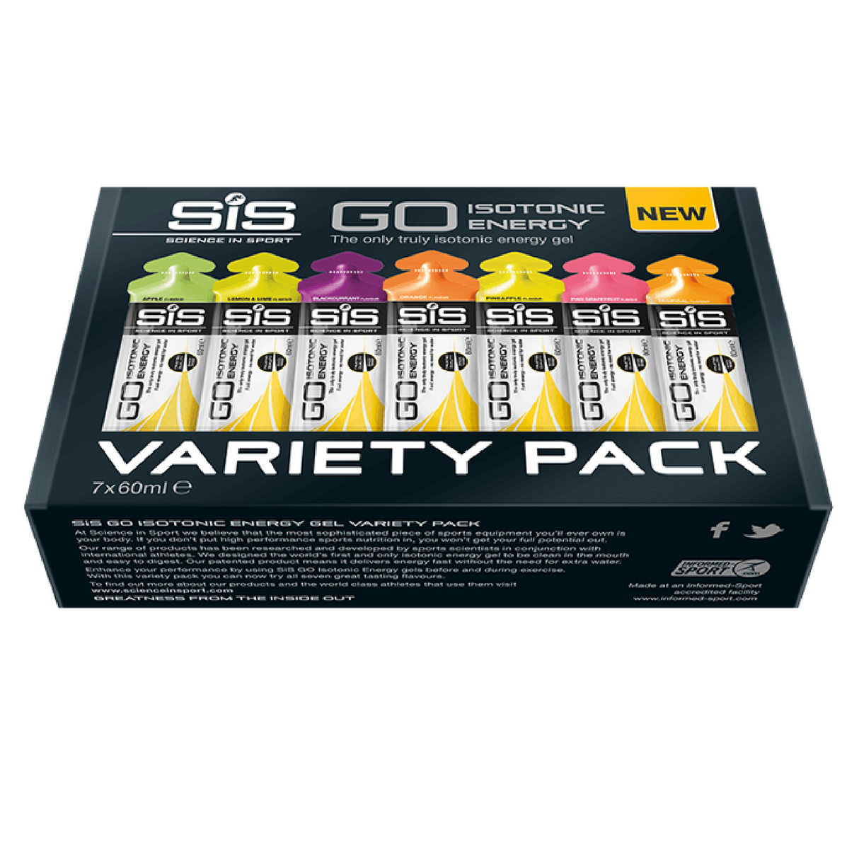 SIS Go Isotonic Energy Gel Pack (7x60ml)