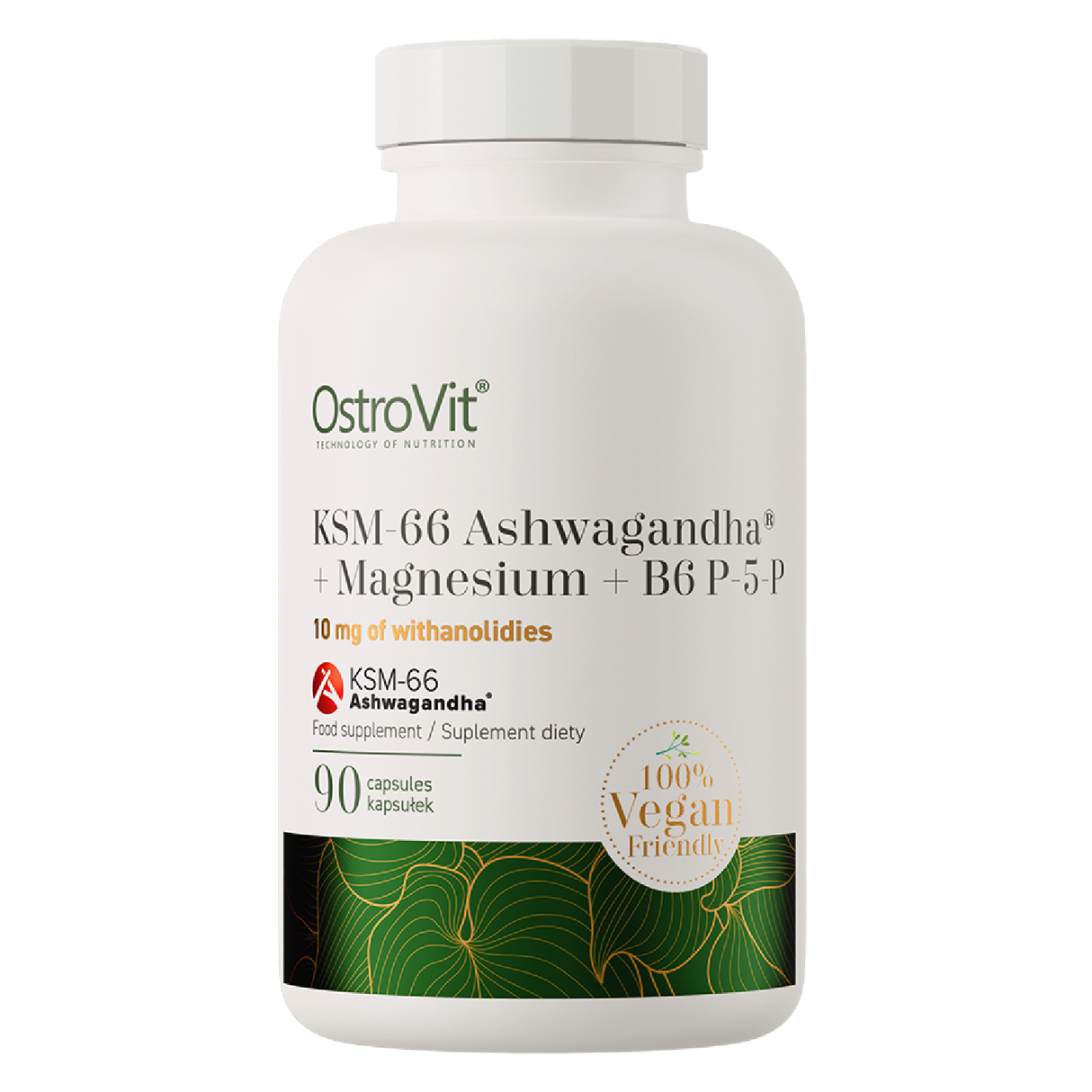 KSM-66 Ashwagandha® + Magnésio + B6 P-5-P 90 cáps