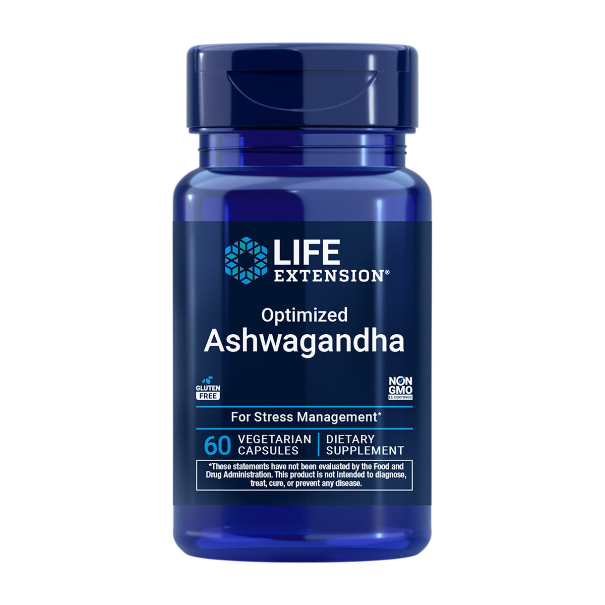 Life Extension Optimized Ashwagandha 60 Cápsulas Vegetales frontal