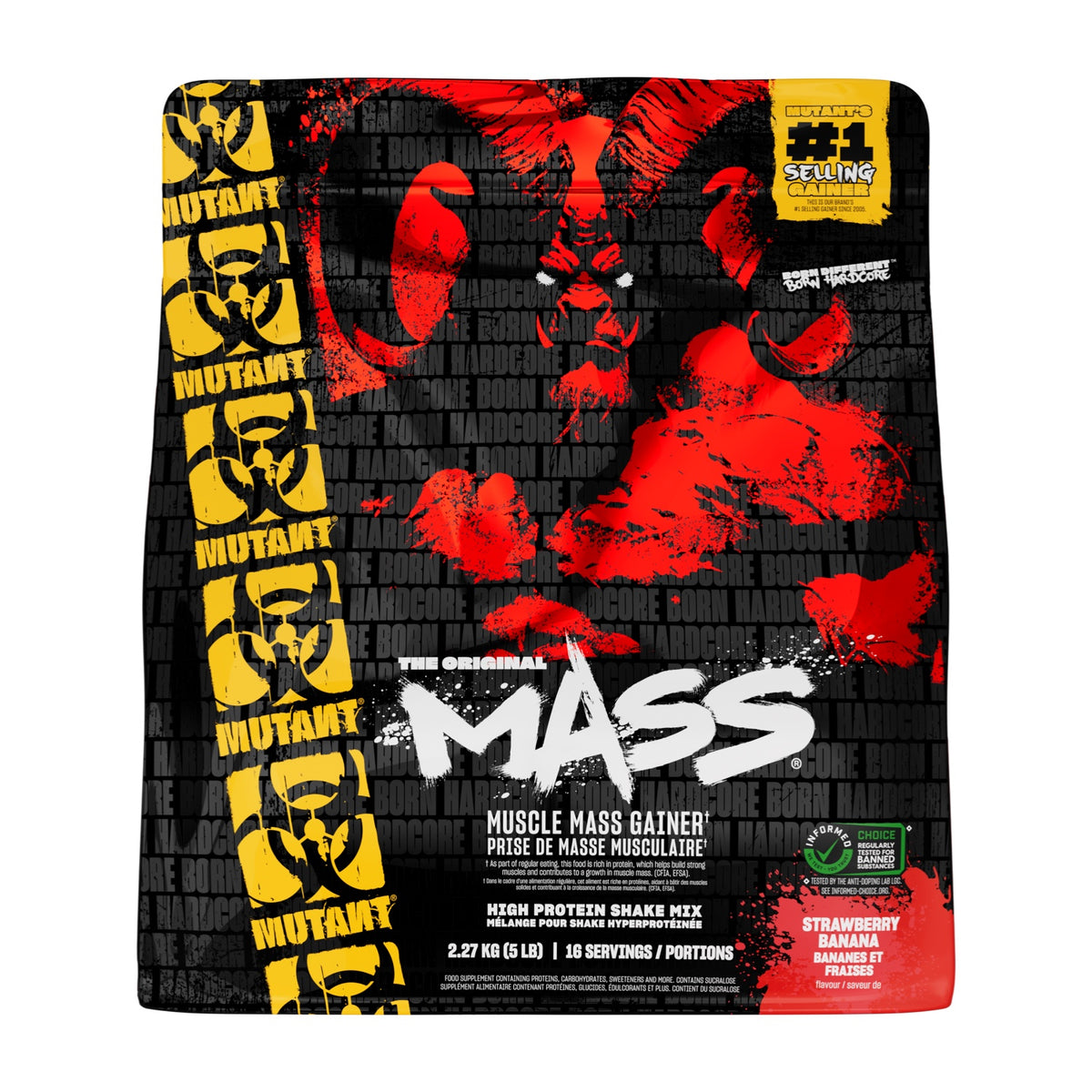 Mutant Mass 2,27 kg Fresa y Plátano frontal