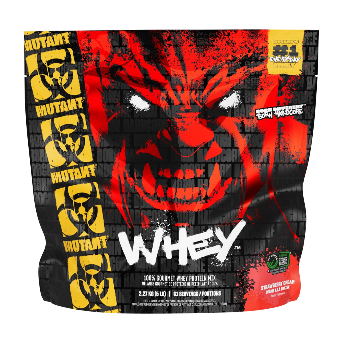 Mutant Whey 2,27 kg Fresa frontal