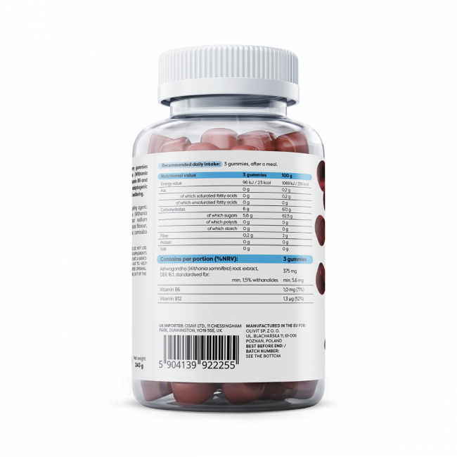 Ashwagandha 375 mg - 90 gomas (sabor cereja) — imagem 2