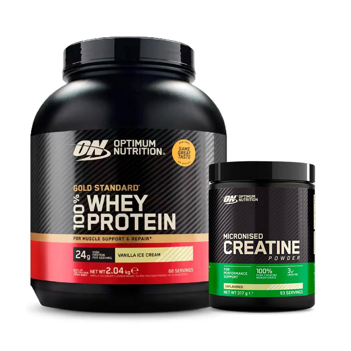 Pack - 100% Whey Protein Gold Standard + Micronized Creatine Powder 317g