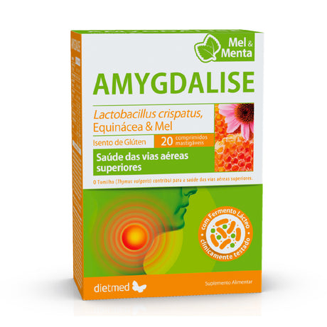 Amygdalise - 20 Comprimidos Mastigáveis (Menta)