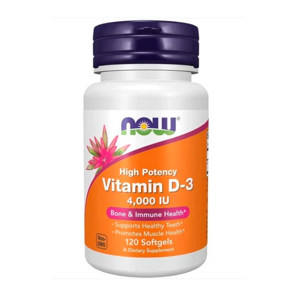 Vitamina D-3 4000 UI - 120 cápsulas blandas