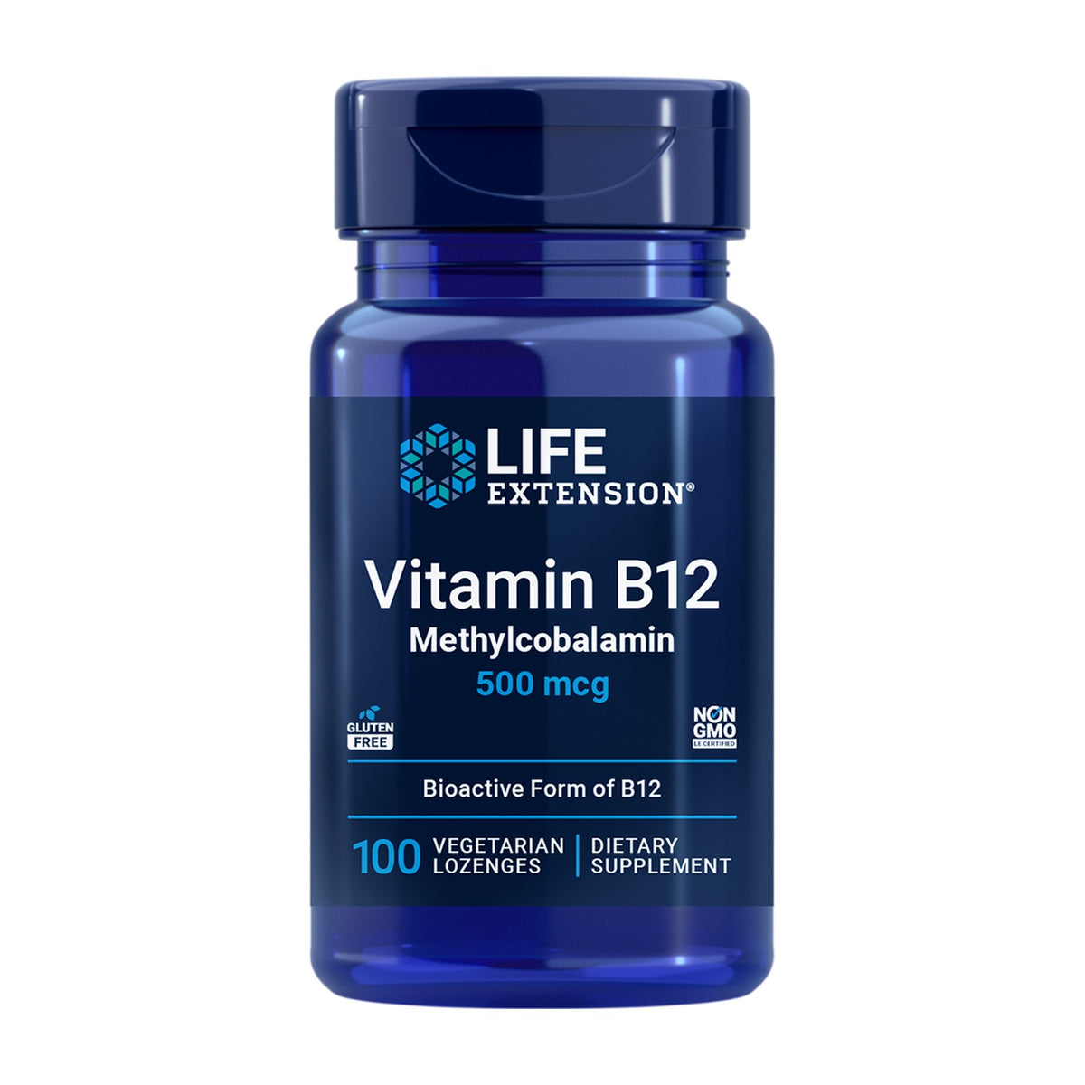Life Extension Vitamin B12 Methylcobalamin 500 mcg 100 Pastillas frontal