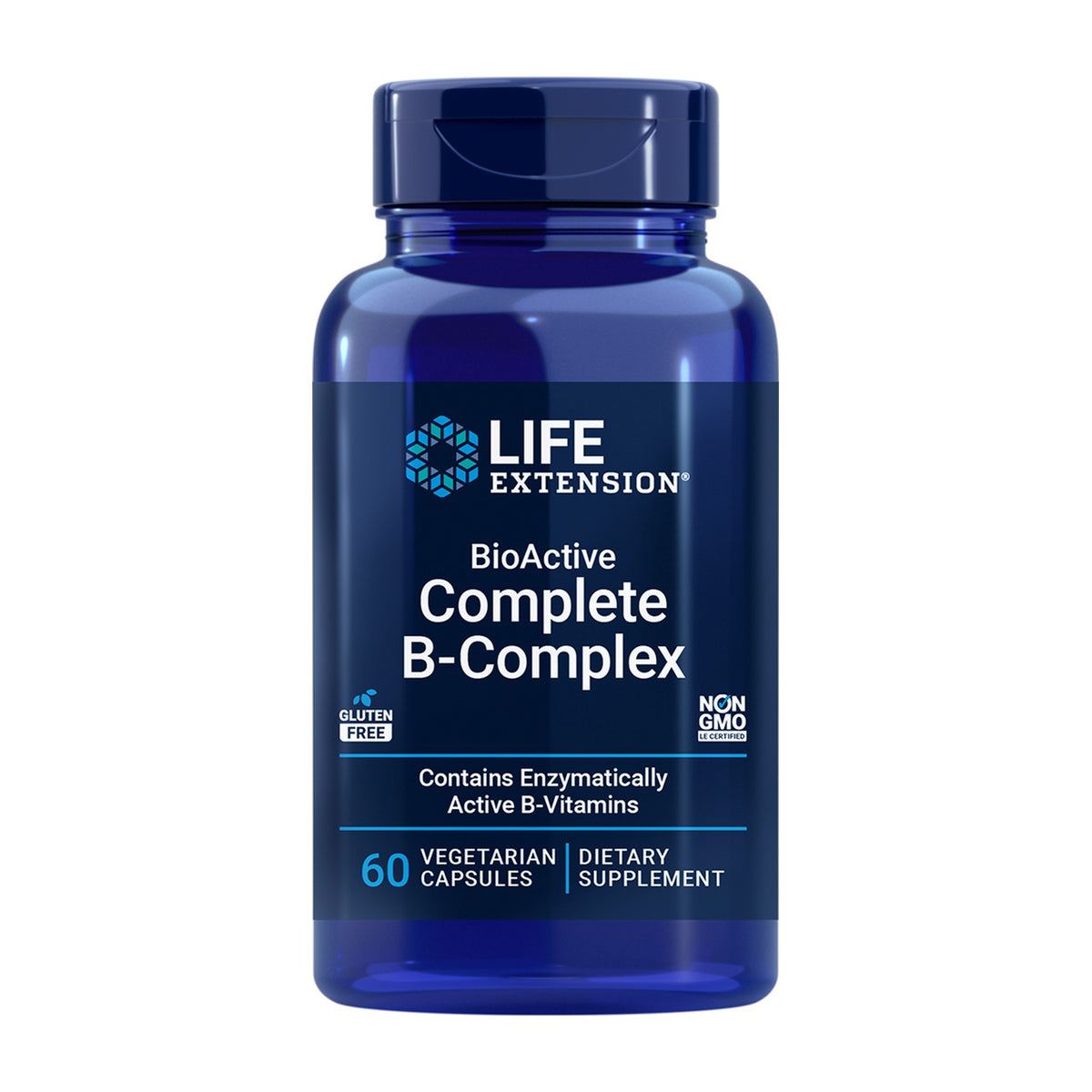 Life Extension BioActive Complete B-Complex 60 Cápsulas Vegetales frontal
