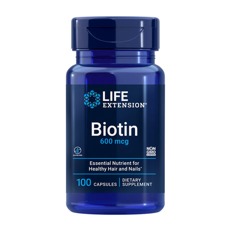 Life Extension Biotin 600 mcg 100 Cápsulas frontal