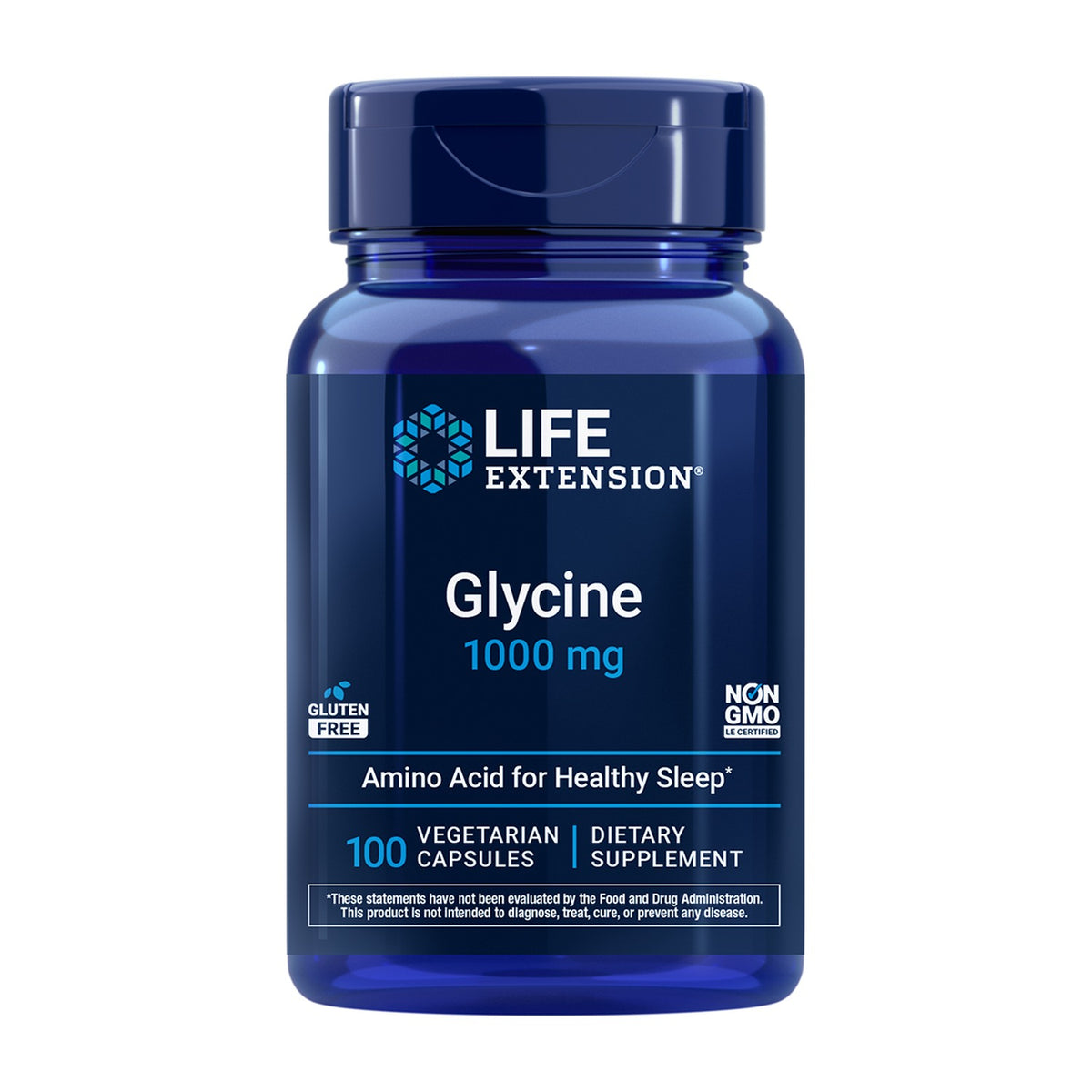 Life Extension Glycine 1000 mg 100 Cápsulas Vegetales frontal