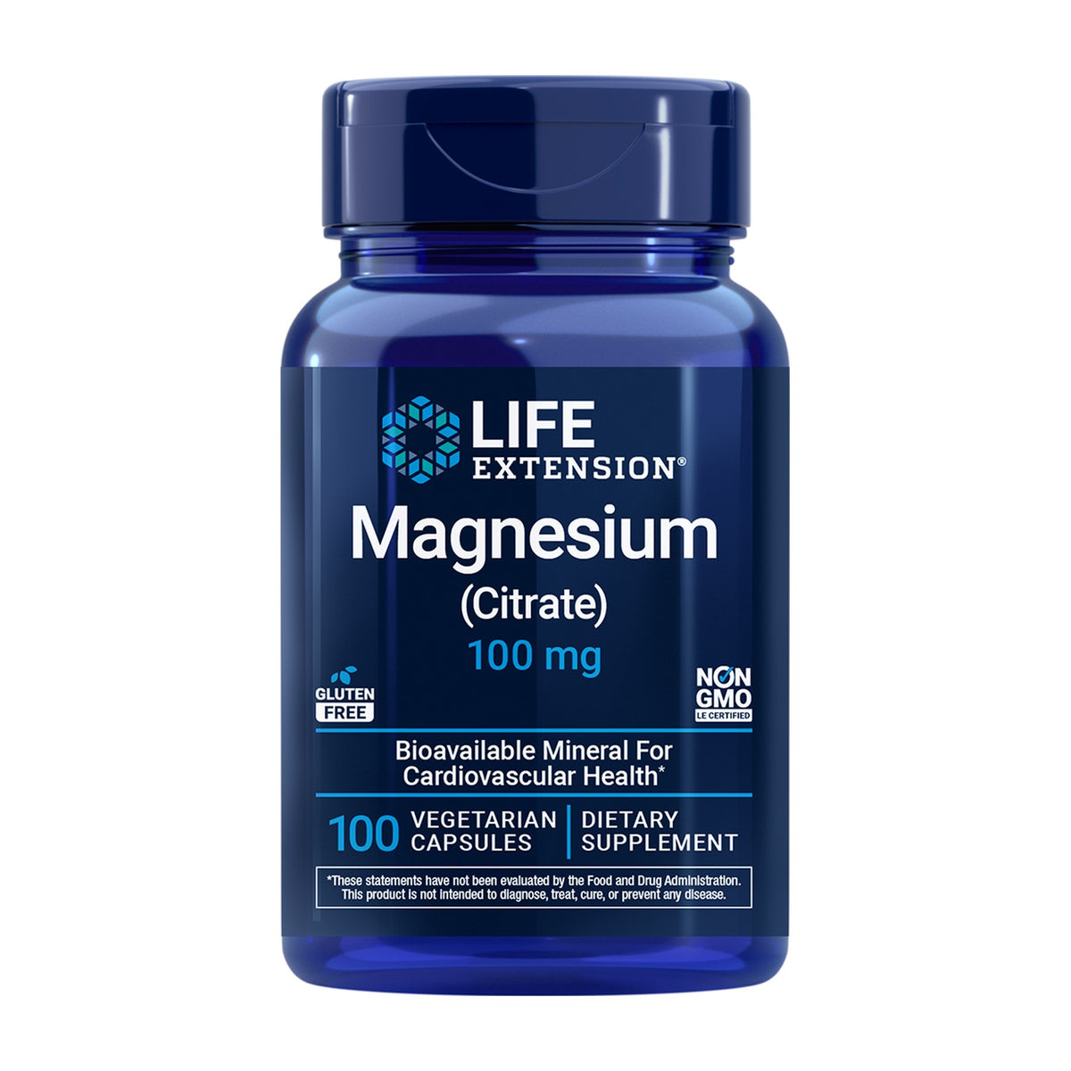 Life Extension Magnesium (Citrate) 100 mg 100 Cápsulas Vegetales frontal