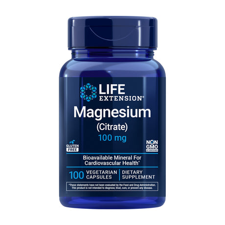 Life Extension Magnesium (Citrate) 100 mg 100 Cápsulas Vegetales frontal