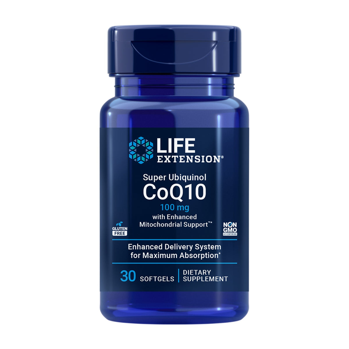Life Extension Super Ubiquinol CoQ10 100 mg 30 Cápsulas Blandas frontal