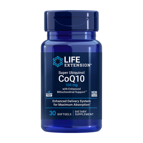 Life Extension Super Ubiquinol CoQ10 100 mg 30 Cápsulas Blandas frontal