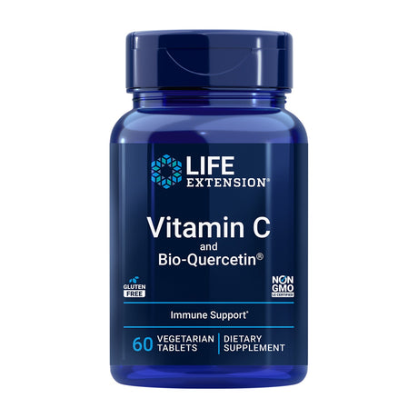 Life Extension Vitamin C and Bio-Quercetin 60 Comprimidos Vegetales frontal