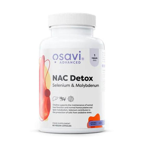 NAC Detox, Selênio e Molibdênio 60 veg caps