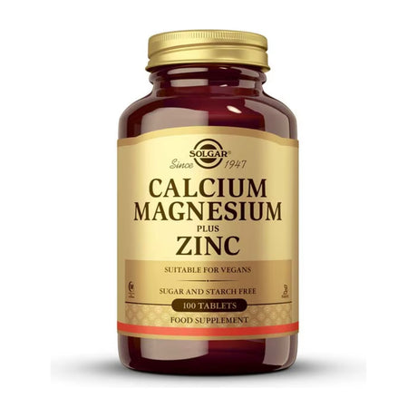 Solgar Calcio y Magnesio con Zinc 100 Comprimidos frontal