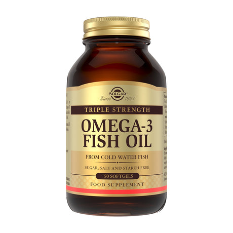 Solgar Omega-3 Triple Concentración 50 Cápsulas Blandas frontal