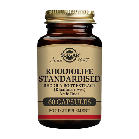Solgar Extracto de Raíz de Rhodiola 350 mg 60 Cápsulas Vegetales frontal