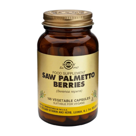 Solgar Sabal Saw Palmetto 100 Cápsulas Vegetales frontal